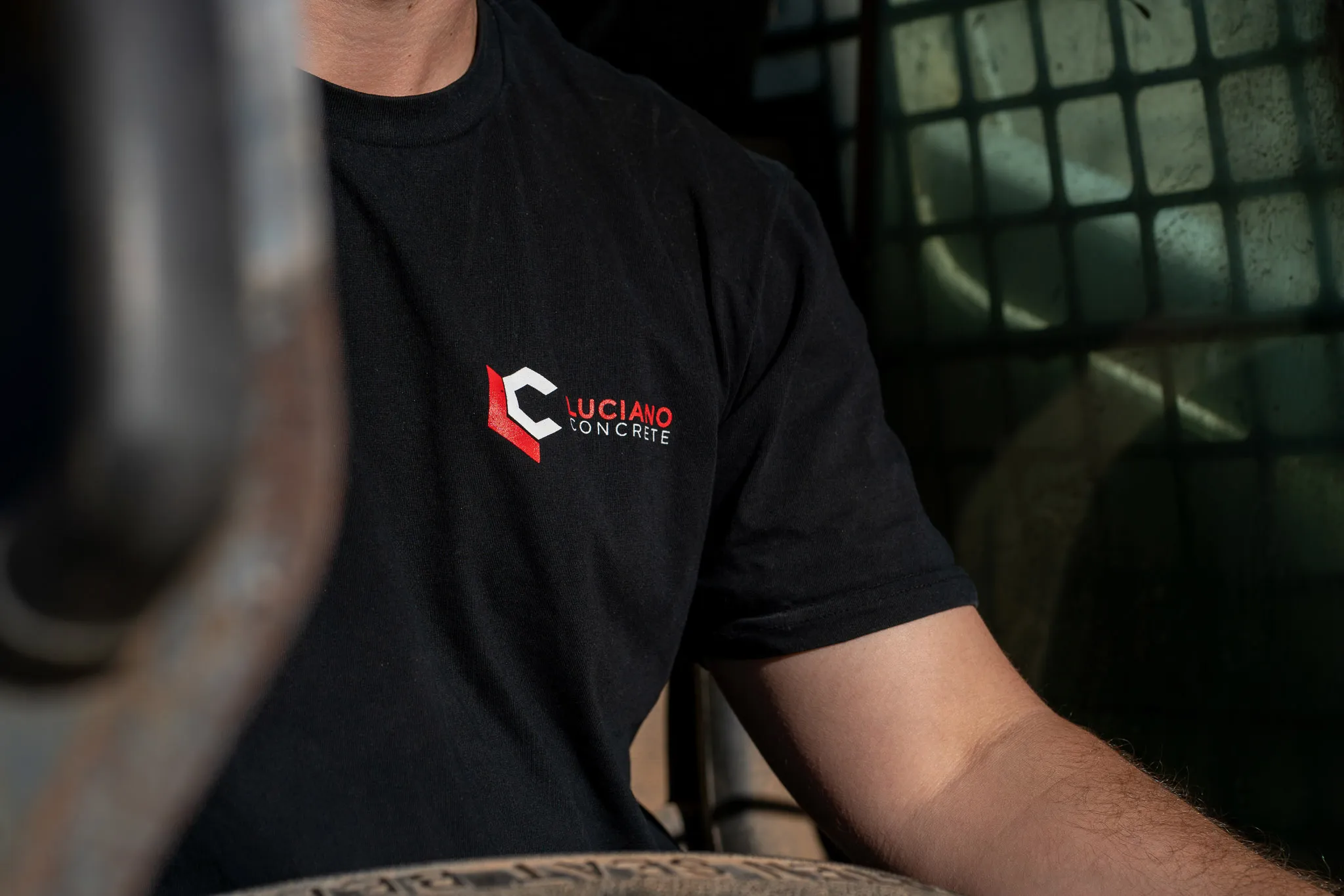 Shirt with Luciano Concrete logo