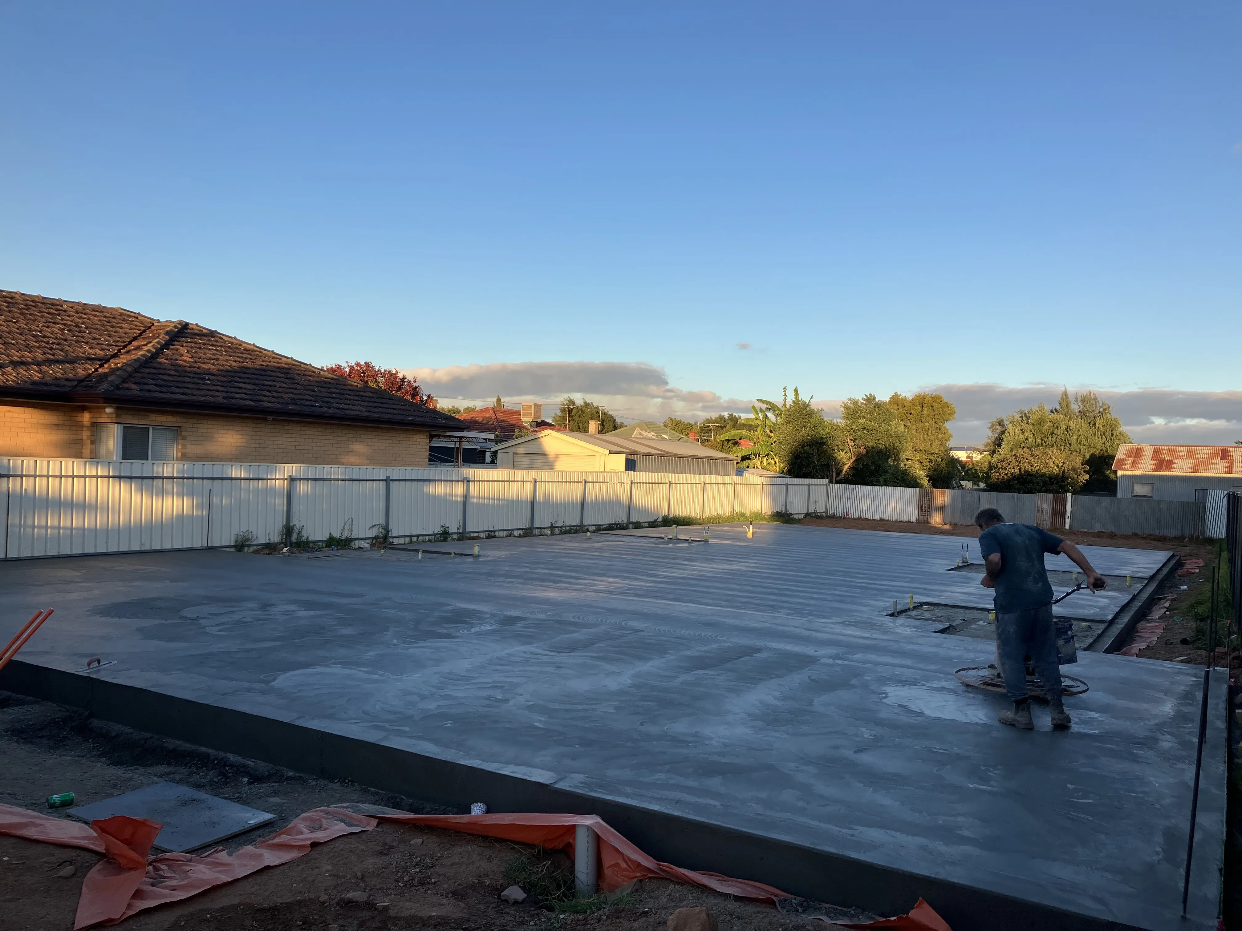 A concrete foundation